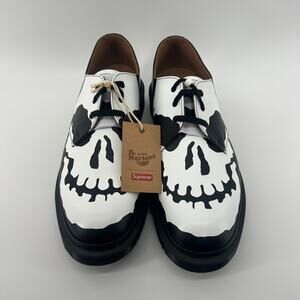 Supreme Dr Martens Black Skull 1461 Oxford Leather Dress Boots Shoes 11 US Men